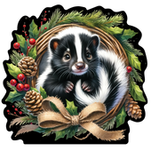 Animal Wreath- Skunk