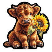 Sunflower Highland Cow #22