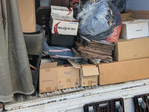 北名古屋市で遺品整理の搬出後にトラックへ積み込みが完了した様子