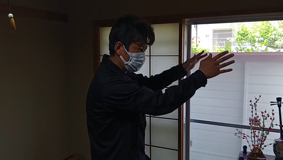 お片付け作業当日の作業前再確認の様子