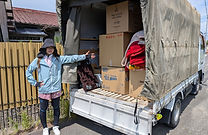 片付けサービスで搬出した荷物をトラックに積み込んだ後の様子