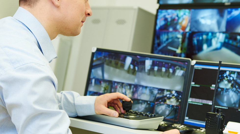Main image of high-definition CCTV cameras monitoring a business facility