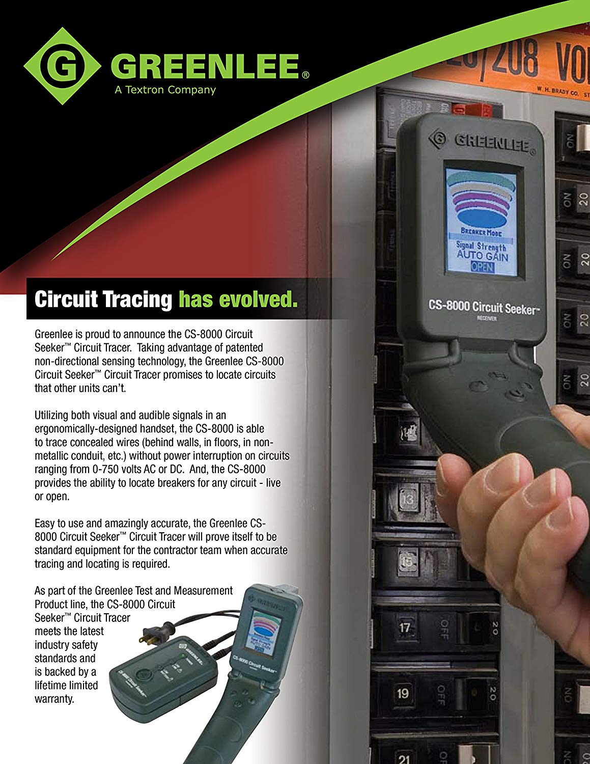 Greenlee CS8000 Circuit Seeker Circuit Tracer