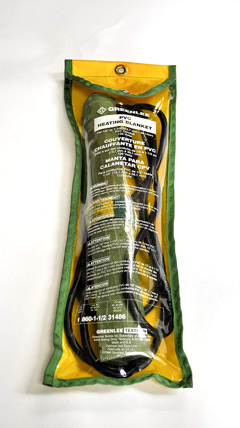 Greenlee 8601 PVC Heating Blanket, 1/2Inch to 11/2Inch Cap