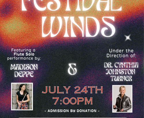 Festival Winds - Thursday July 24th 7PM  Saugeen District Secondary School