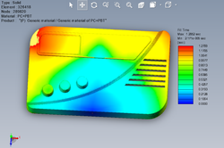 Plastic simulation made with SolidWorks.