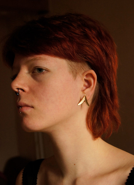 Ohrstecker Lea, goldplattiert