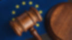 Justizia Hammer with European Flag in the Background.