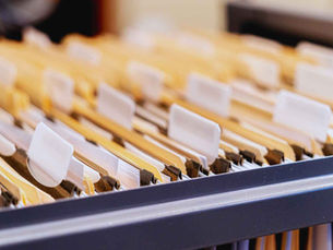 Casefiles in an office