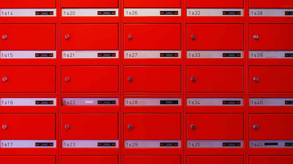 Dokumentenbox und Briefkasten