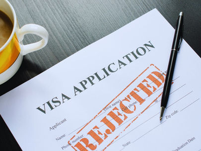 picture of rejected visa application