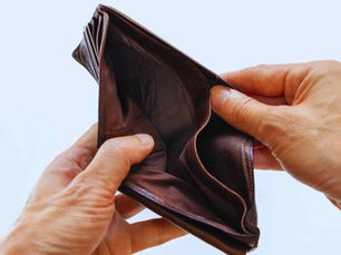 Leeres Portmonnaie kein geld