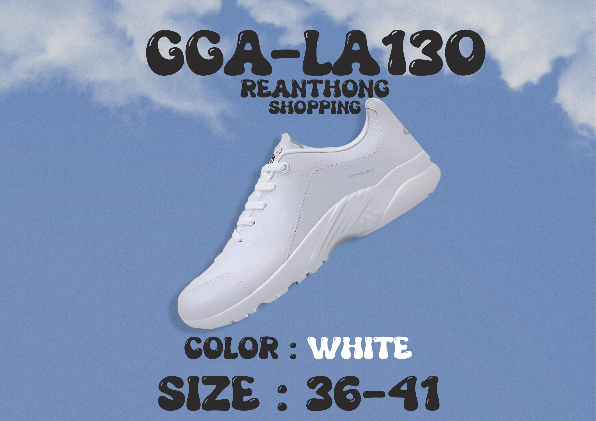 GGA-LA130 สีขาว รองเท้าผ้าใบผู้หญิง (กิ๊กก้า l GIGA) Size 36-41