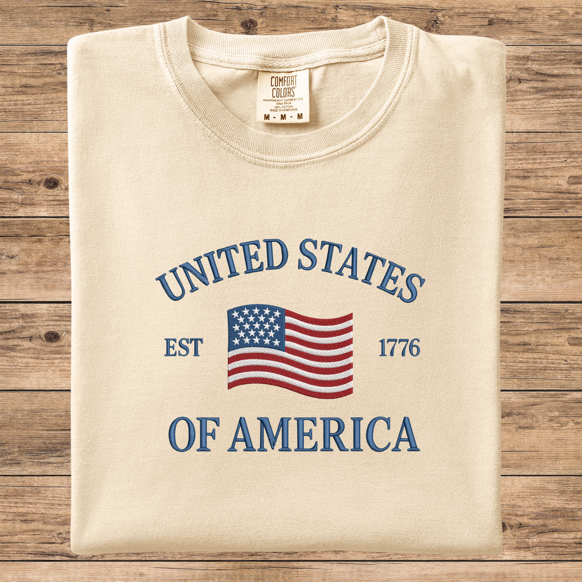 United States of America Embroidered Tee