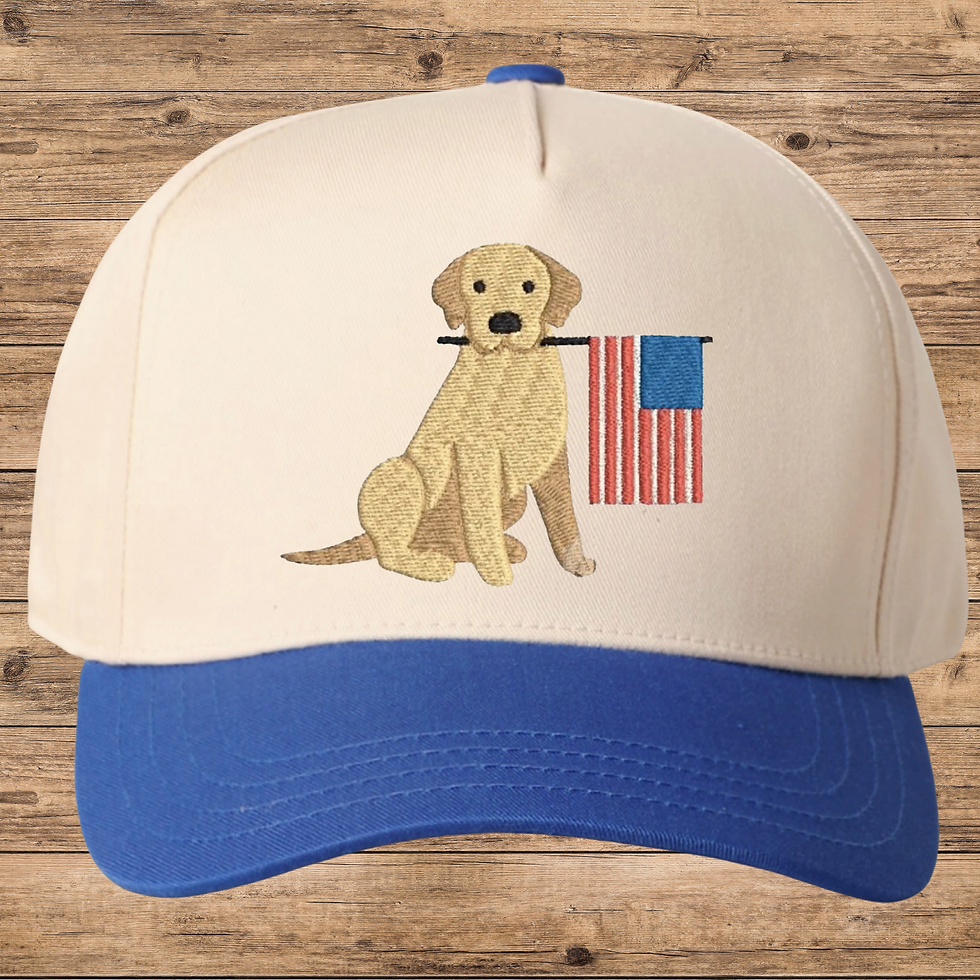 Thumbnail: Labrador Patriotic Embroidered Hat
