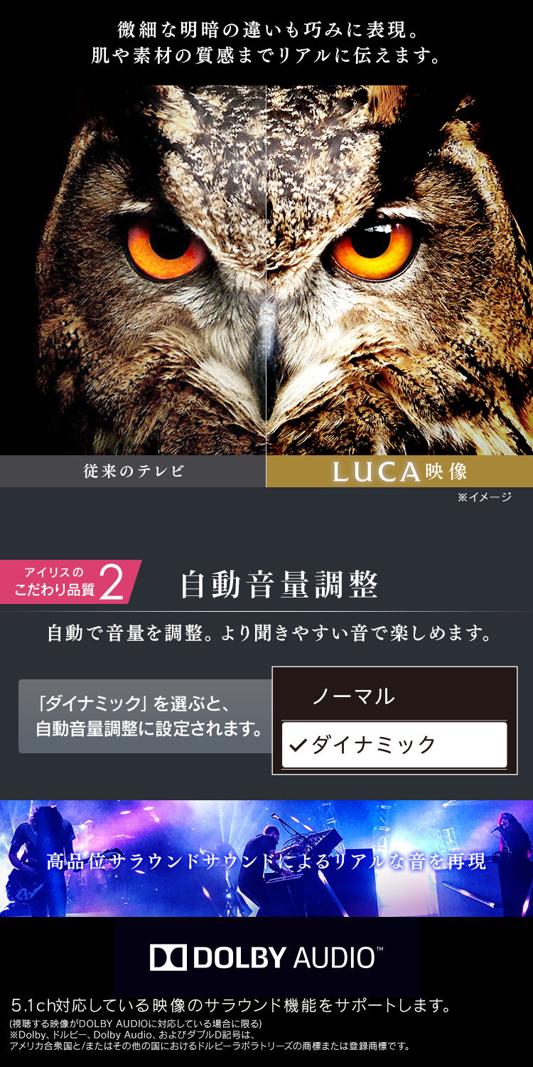 サムネイル： アイリスオーヤマ 4Kチューナー内蔵 50インチ液晶テレビ「50XUB30B」