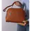 Miniatura: Bolso Baúl Doble correa c. Miel Ref 1430