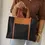 Miniatura: Tote bag negra/miel Ref 1024
