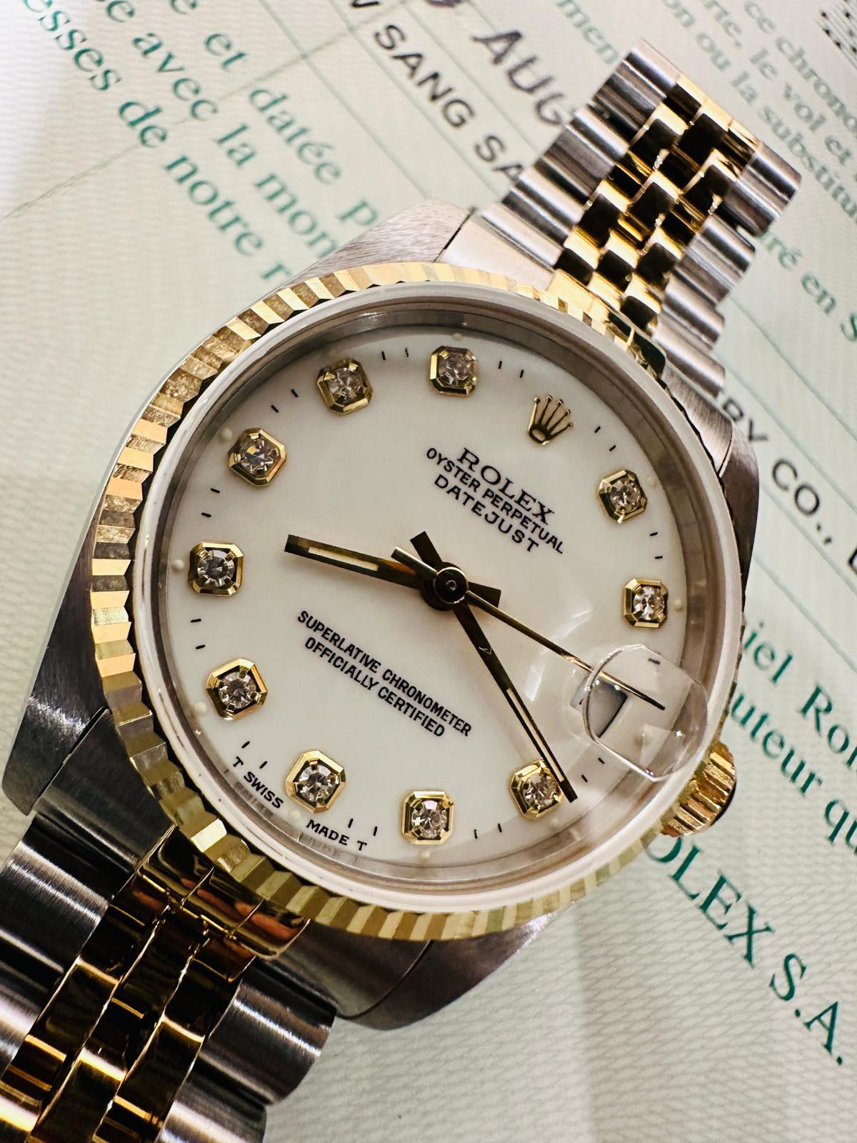 🌈🌈Vintage Rolex DateJust 68273🤍原裝白瓷面水泡鑽石字面💎VU3000(廣華街店)