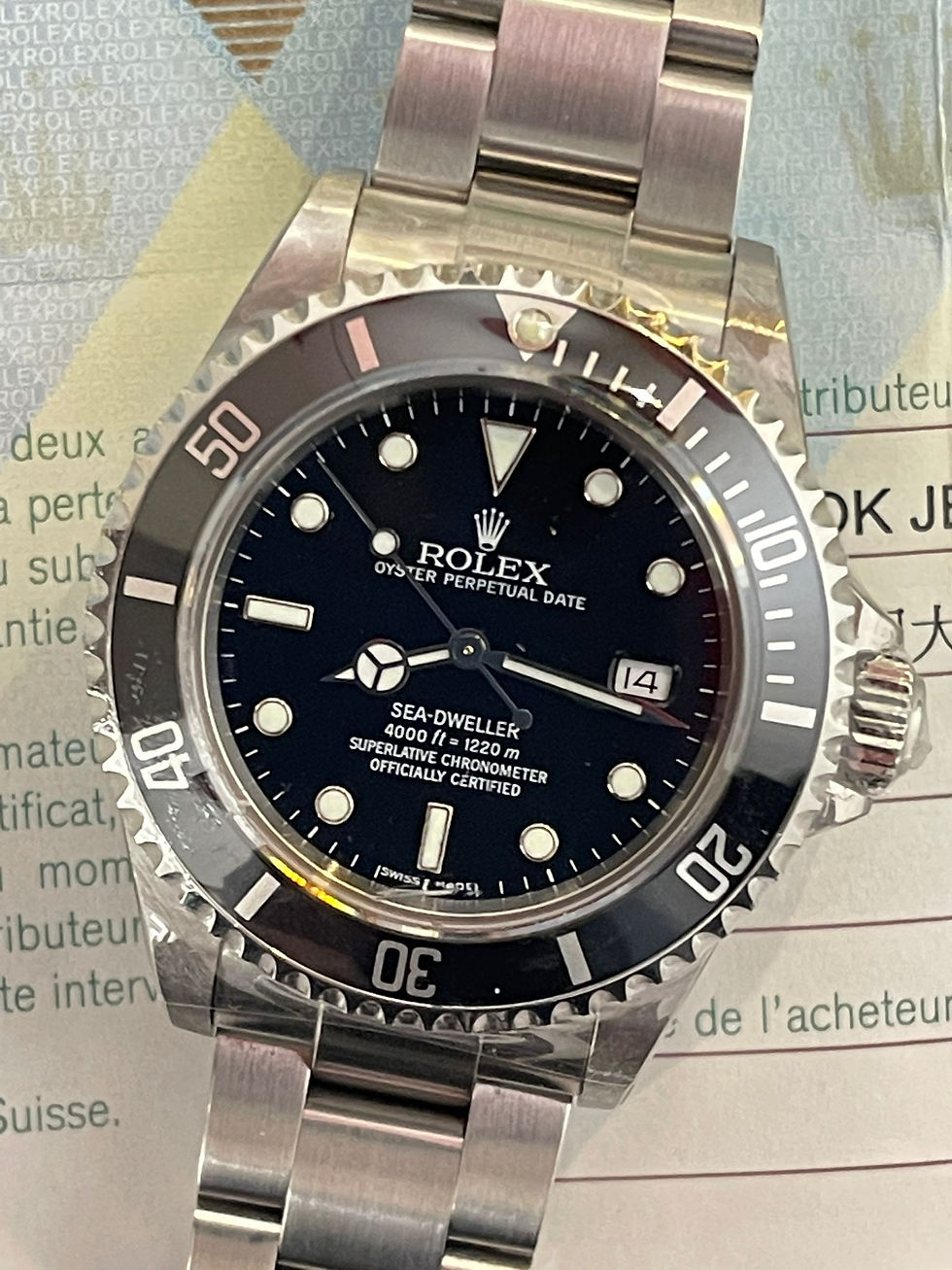⚓️⚓️Rolex Subariner 16600💜原裝SM黑面 香港出世紙💜VU614 (旺角店)