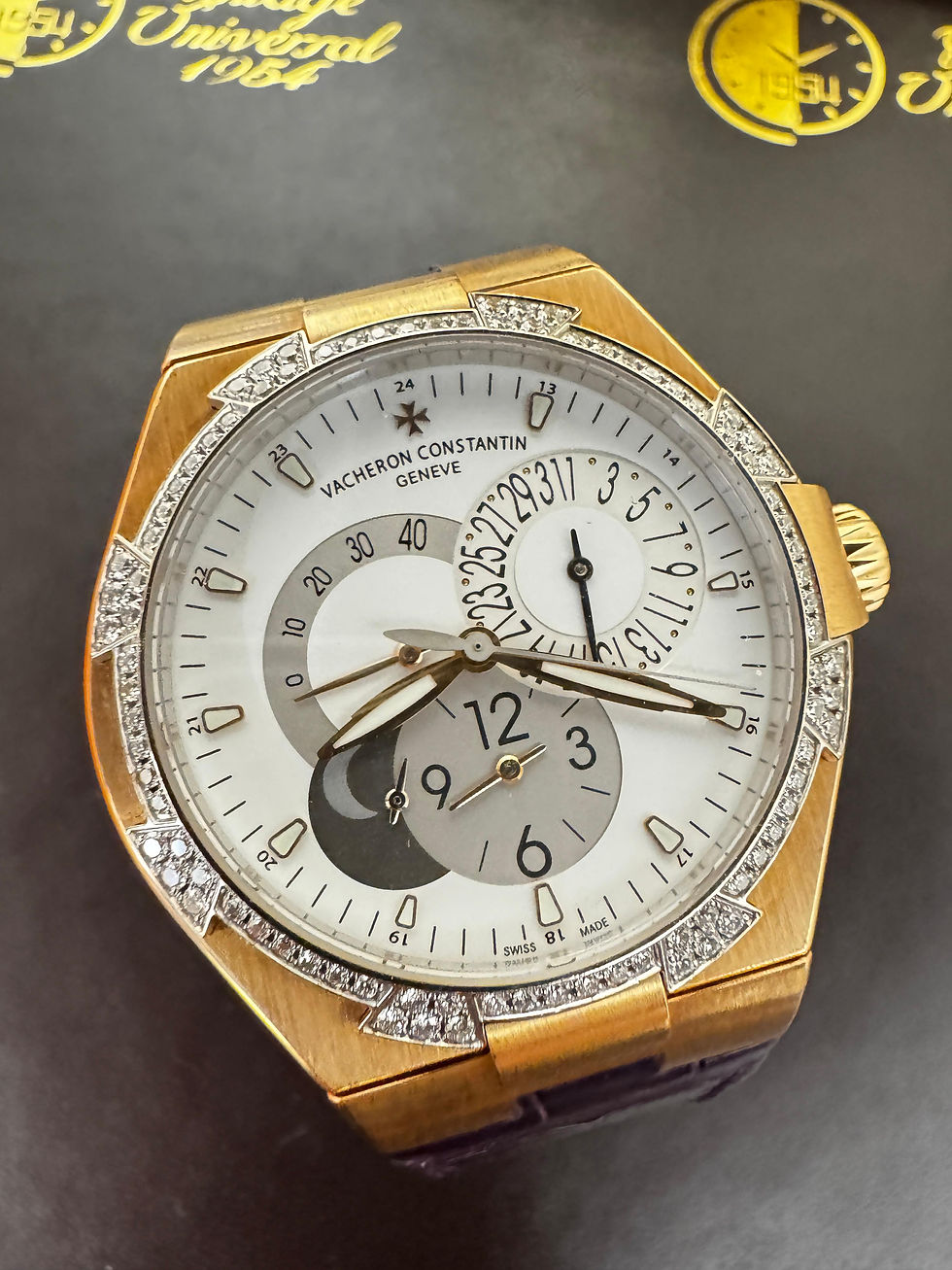 🌈🌈Vacheron Constantin Overseas Dual Time 47751💙原裝灰白面月相👍🏻1547C(廣華街店)