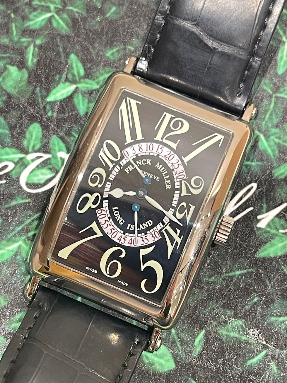 🌈🌈FRANCK MULLER Long Island 1100 DS R🖤18K白金原裝黑色面🖤407寄(旺角店)