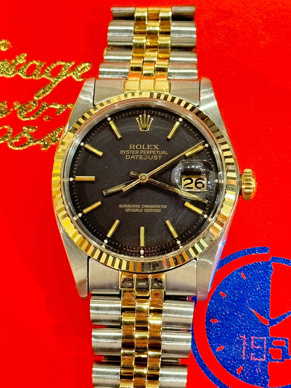 Vintage Rolex Datejust 1601 原裝黑粉面 KCB1115
