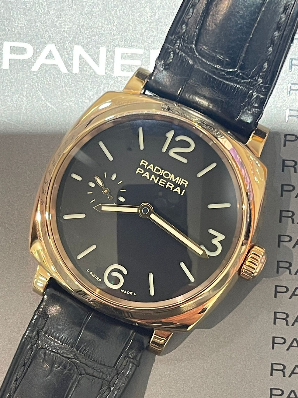 🌈🌈🎁Full Set🎁PANERAI PAM00575🌹18K玫瑰金🌹42mm 手上鏈機芯 狀態一流👍🏻👍🏻VU1292(旺角店)