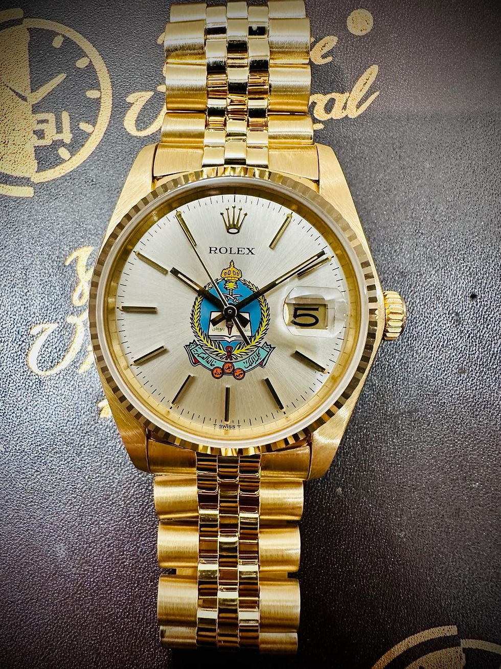 Thumbnail: 🌈🌈🇸🇦罕有原裝哈立德國王軍事學院面🇸🇦🥰👔Vintage Rolex Datejust 16018 連原裝18K黃金五珠帶❤️(旺角店）