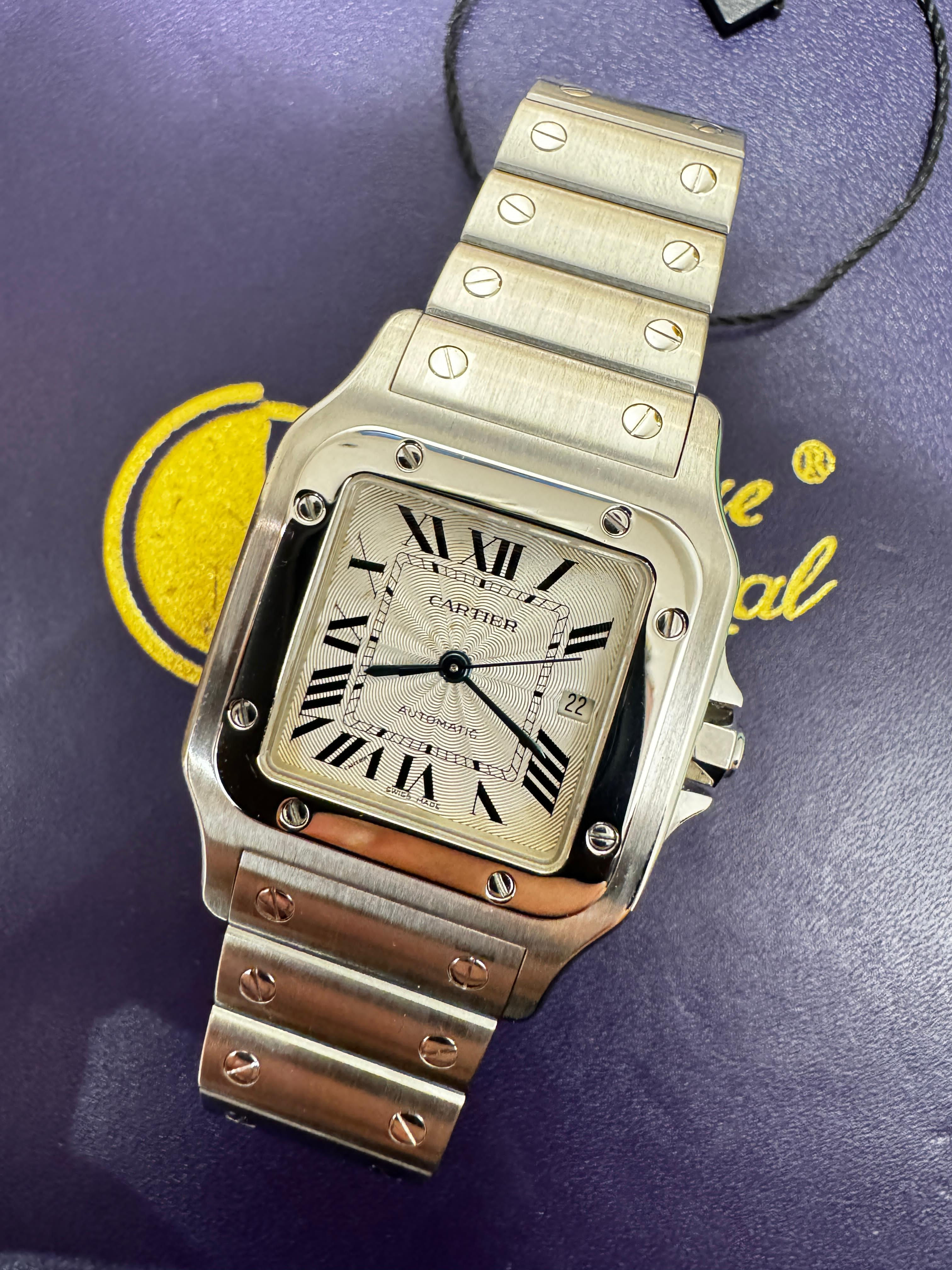 🌈🌈CARTIER Santos 2319🔥原裝銀面 29x41mm🖤1241C(廣華街店)