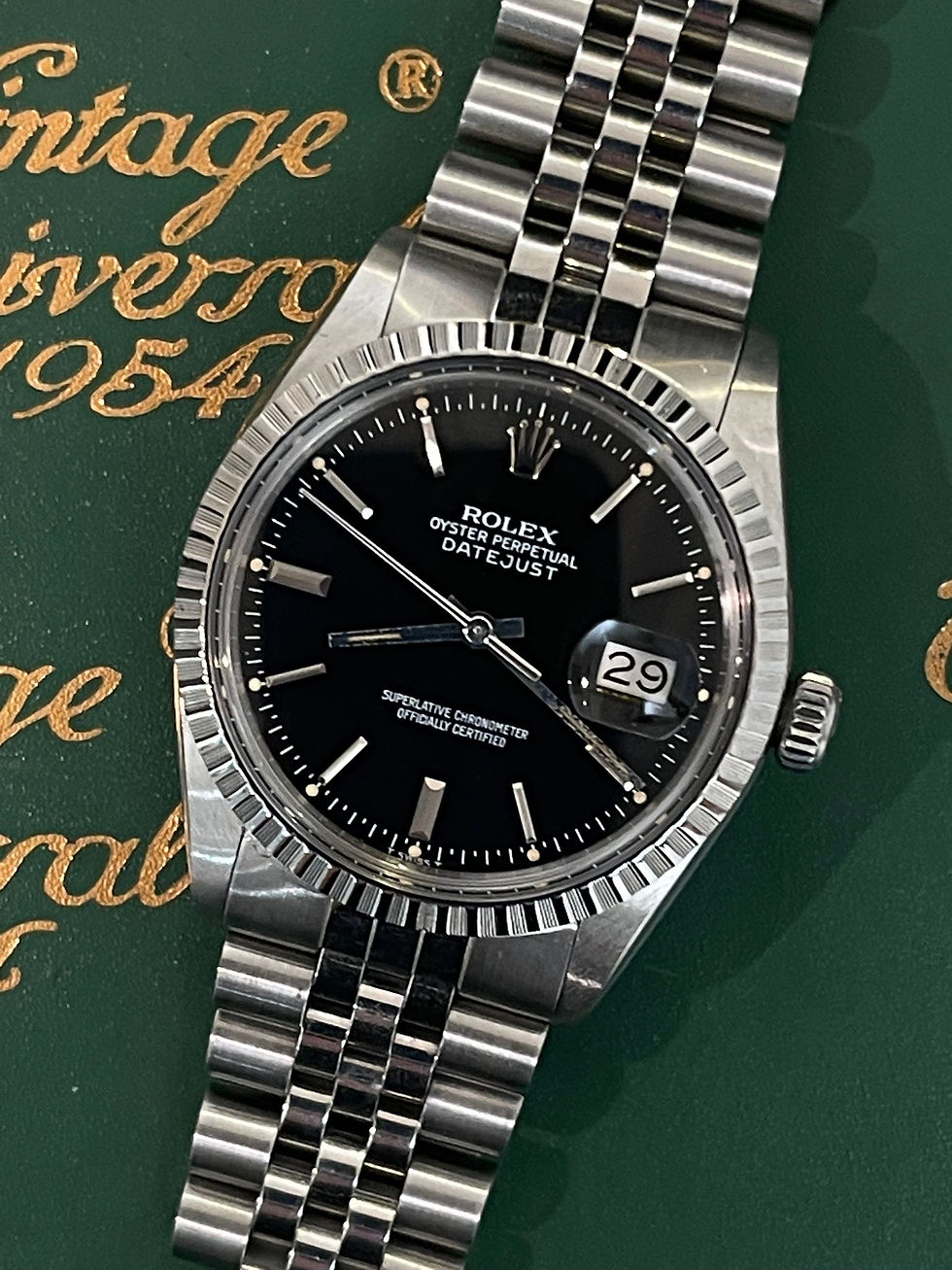 🌈🌈Vintage Rolex Datejust 16030🖤原裝黑色面 夜光已變黃💛VU1361(旺角店)