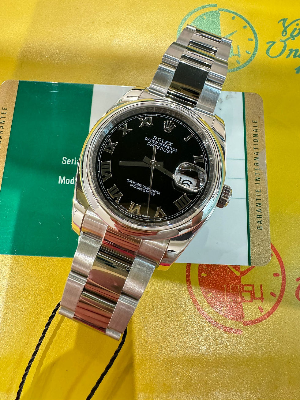 Rolex Datejust 116200 黑色羅馬字面 連出世卡 KCB1206