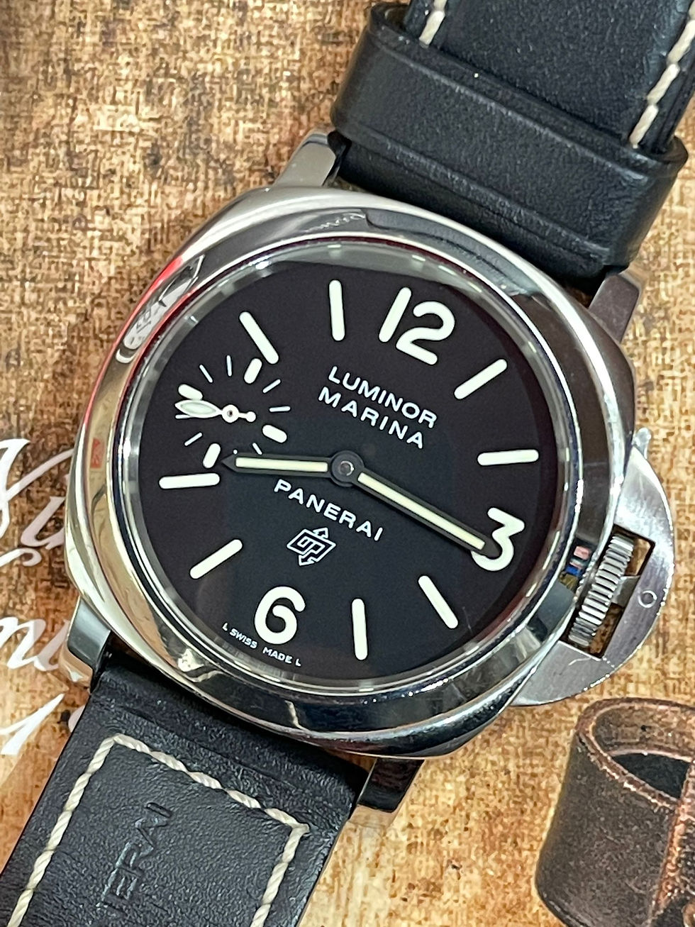 🌈🌈新返貨啦🌈🌈Vintage PANERAI PAM00005🤍🤍原裝黑面 原裝皮帶&扣 淨錶🤍🤍狀態一流👍🏻👍🏻VU381(旺角店)