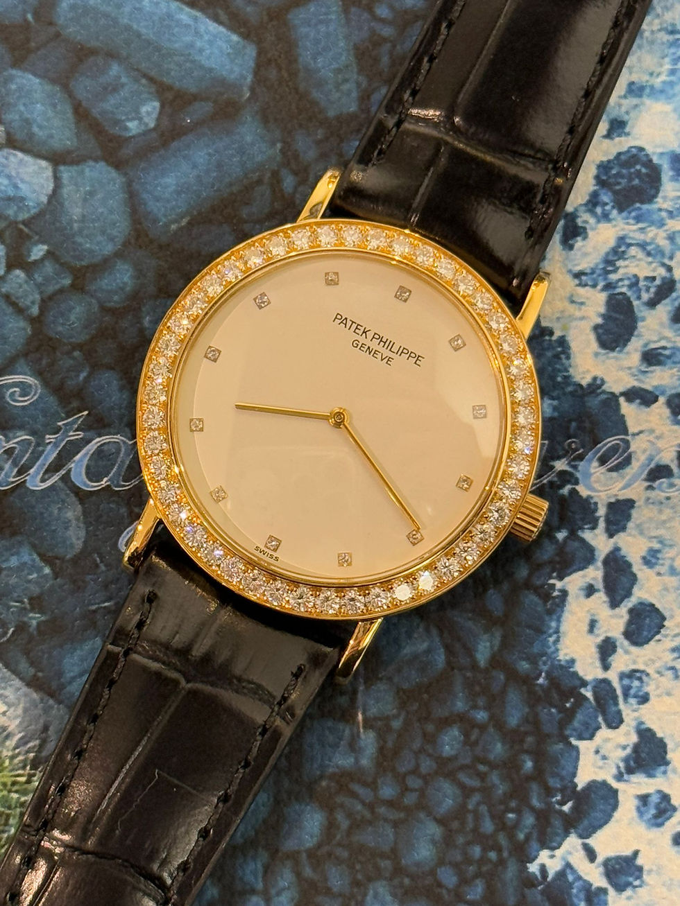 🌈🌈PATEK PHILIPPE 5006🤍原裝白面鑽石字 原裝鑽石圈 淨錶 手動上鏈機芯🪫 18K紅金🤍993C(廣華街店)