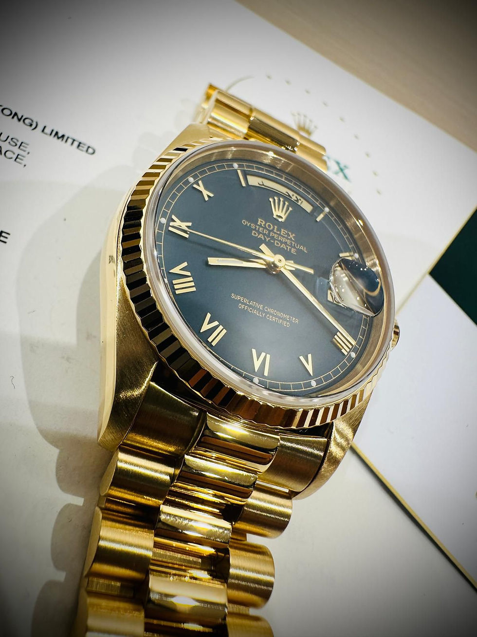 Thumbnail: 🌈🌈Vintage Rolex DayDate 18038💙原裝藍面羅馬字💙VU2935（廣華街店）