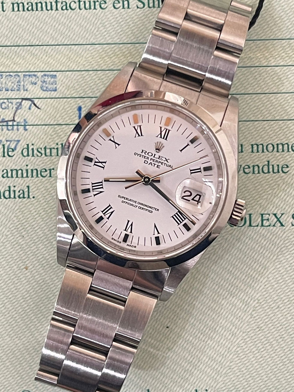 🌈🌈Rolex Oyster Date 15200💭原裝白色羅馬字面🎁連出世紙及盒👔34mm 自動機芯 🧡VU1210(旺角店)