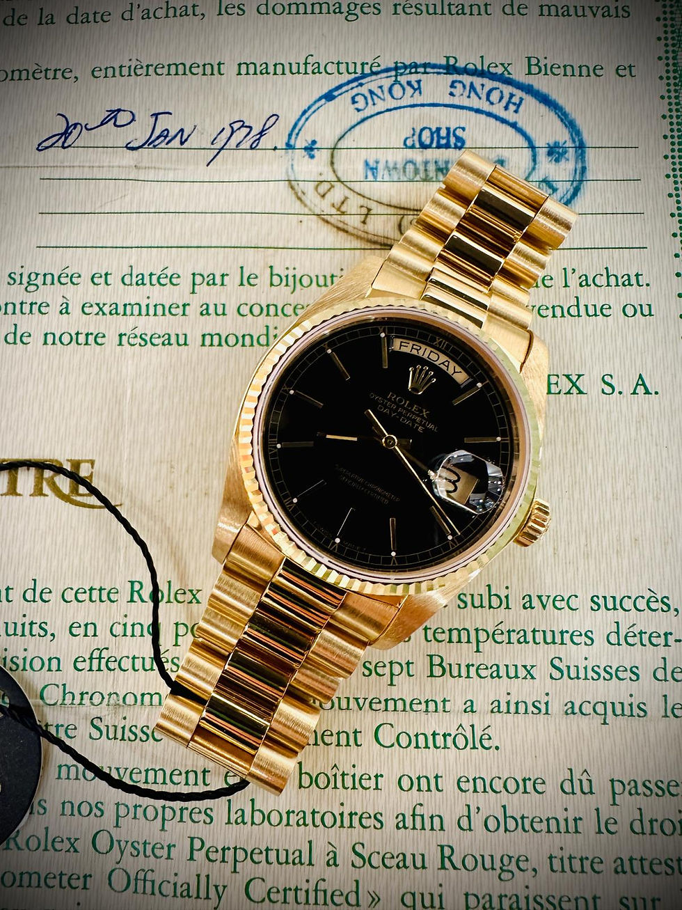 🌈🌈原裝黑面路軌羅馬字 有出世紙🥰👔Vintage Rolex Day-Date 18038👔VU2124(廣華街店)