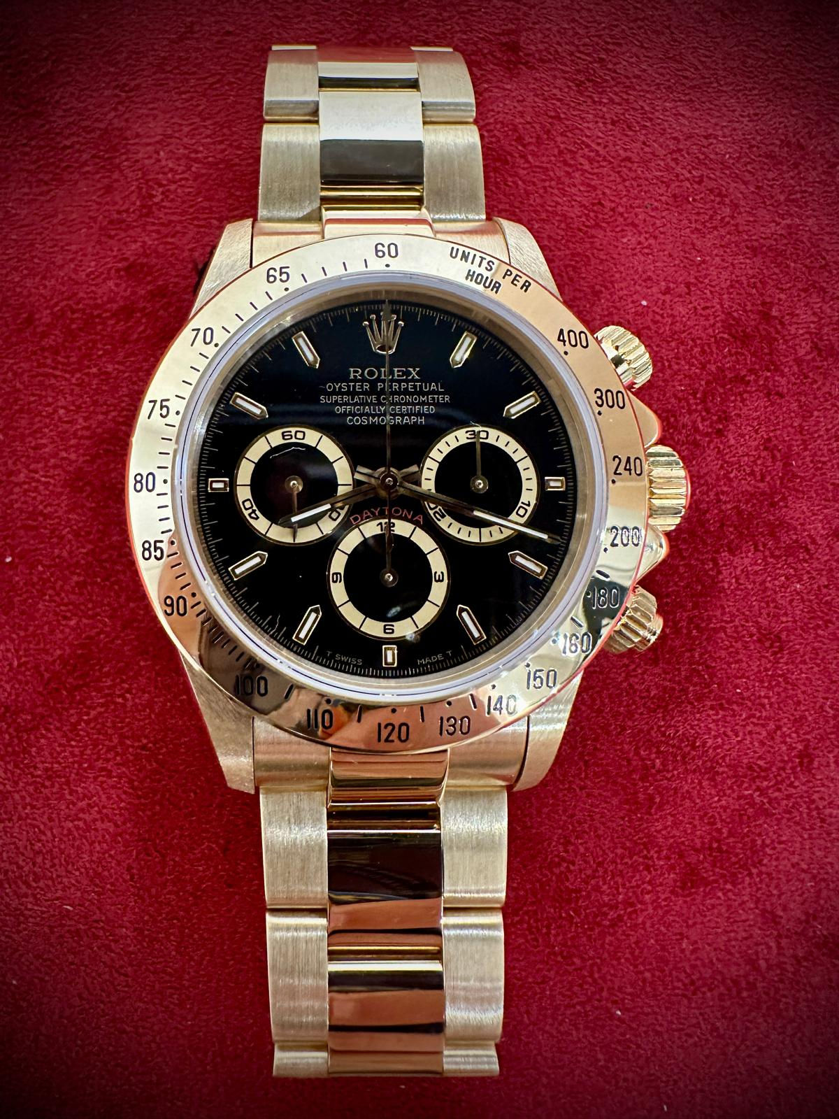 🌈🌈Vintage Rolex Daytona 16528🖤原裝黑色T面🏎淨錶 40mm 狀態一流👍🏻👍🏻VU955(廣華街店)