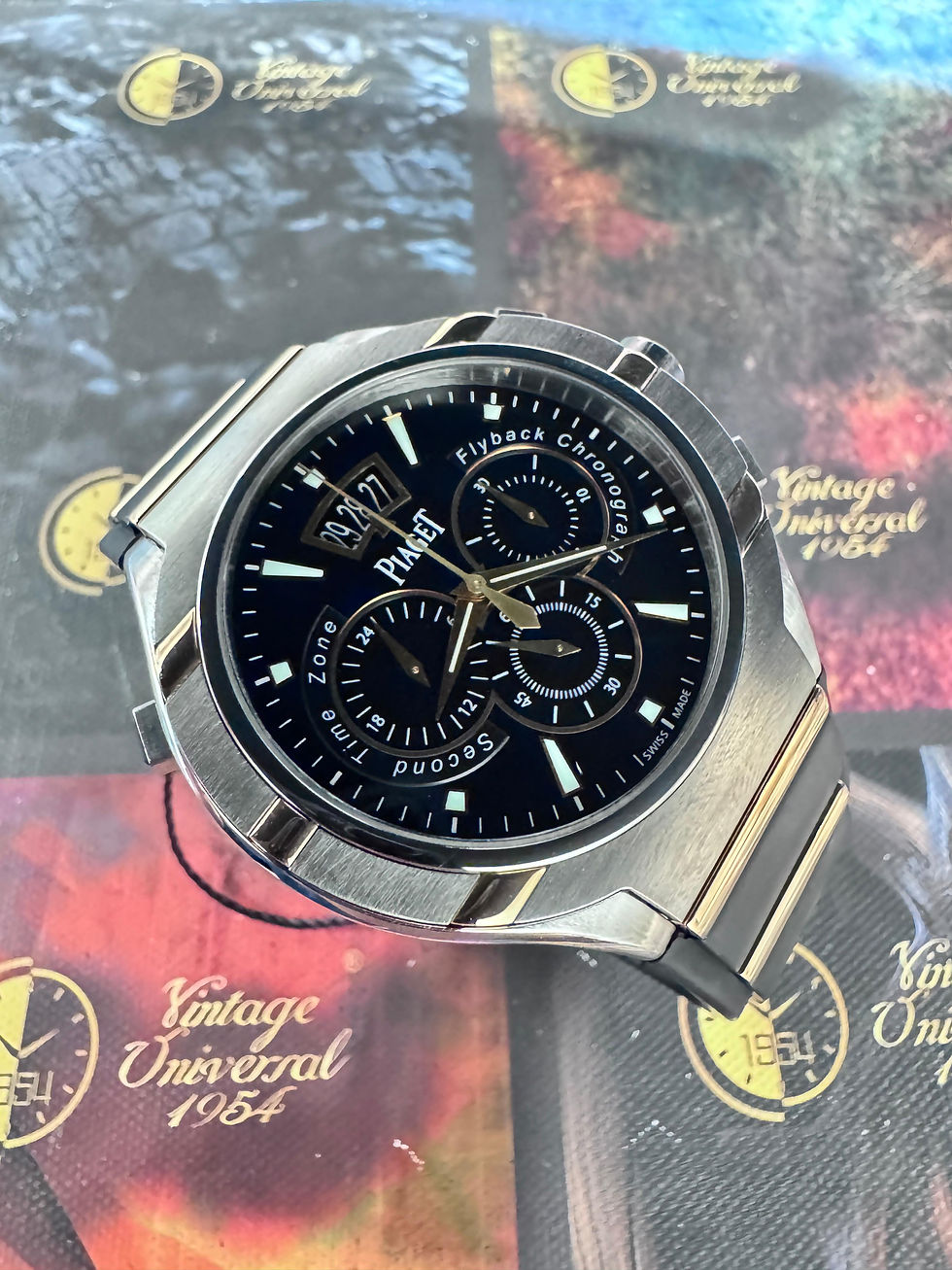 Thumbnail: 🌈🌈Piaget FlyBlack P10748🖤原裝黑面 玫瑰金鈦金屬💙C1979（廣華街店）