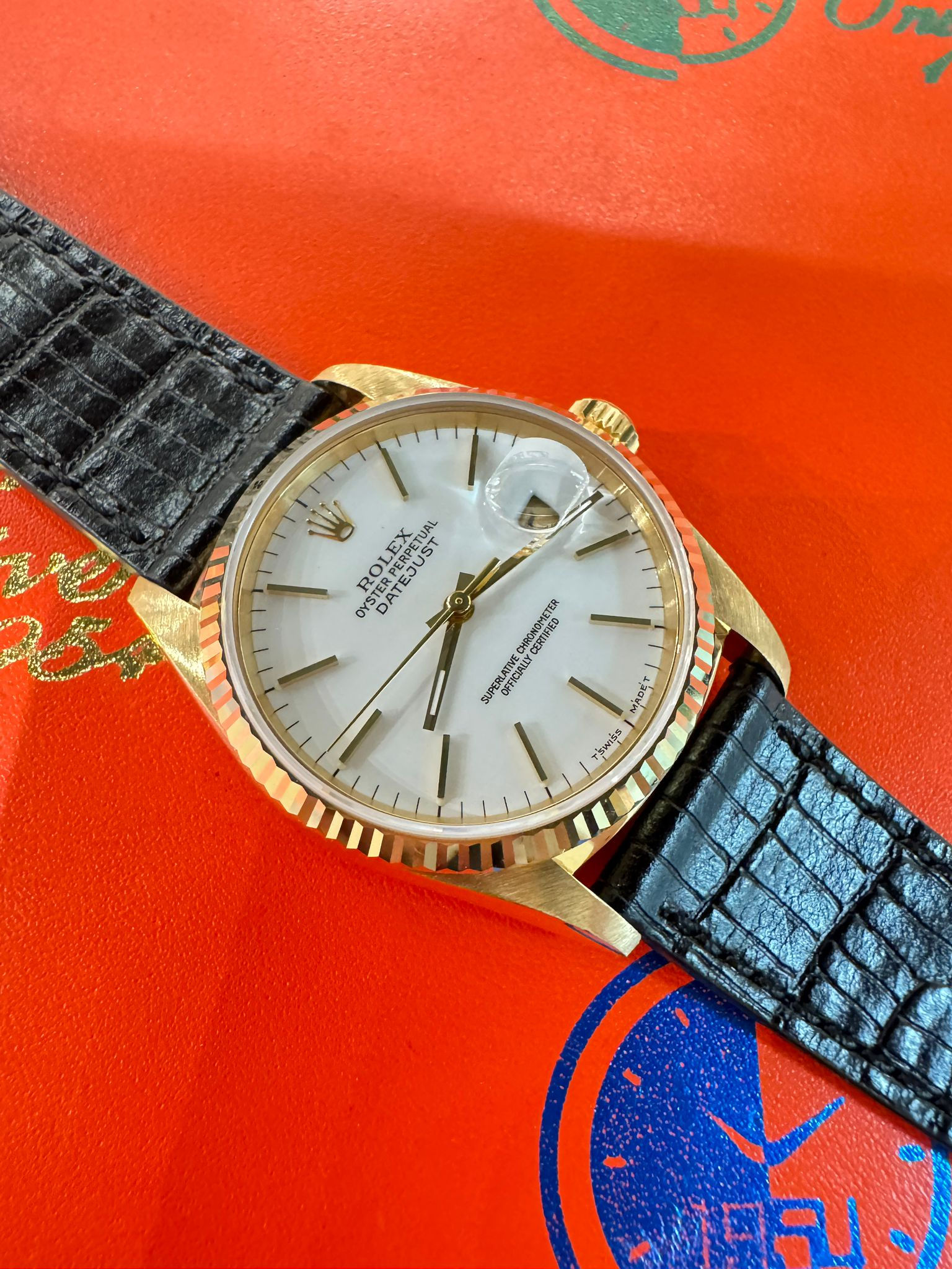 Vintage Rolex DateJust 16018 原裝白瓷條字面BW3492