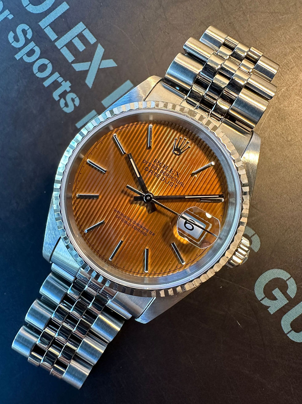 🌈🌈新返貨啦🌈🌈 Vintage Rolex DateJust 16234 🤎🤎罕有原裝變色焦糖面 跟原裝勞力士62510H厚五珠鋼帶(銅鑼灣店)