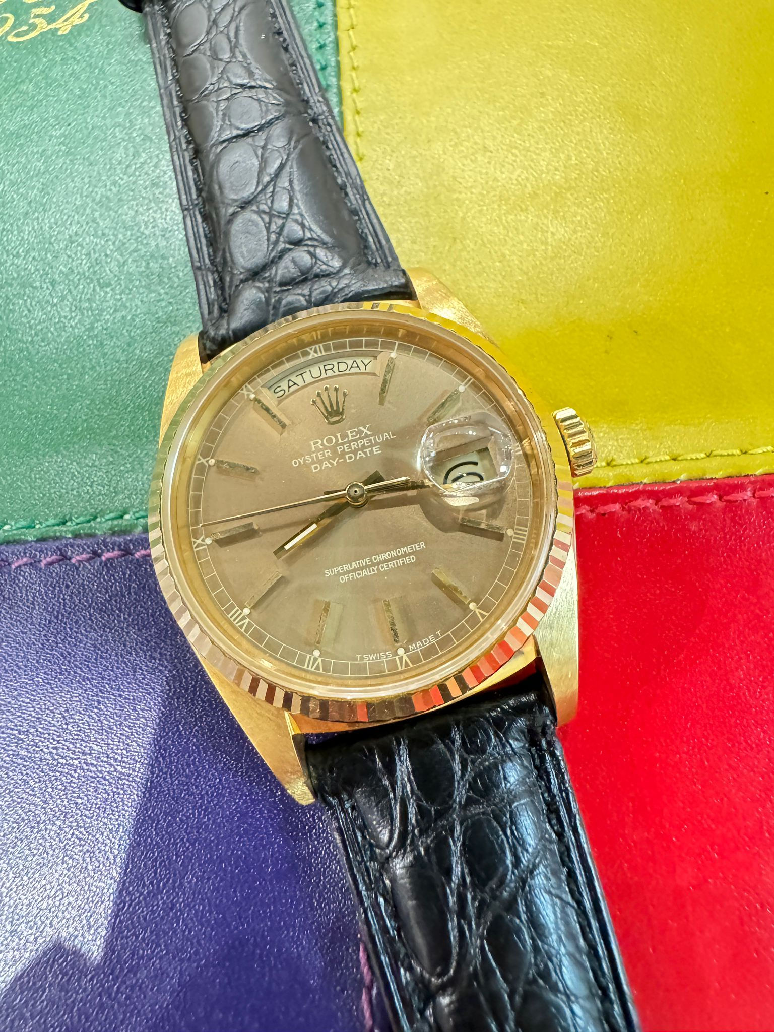 Vintage Rolex DayDate 18038 罕有原裝啡色面 BW2112