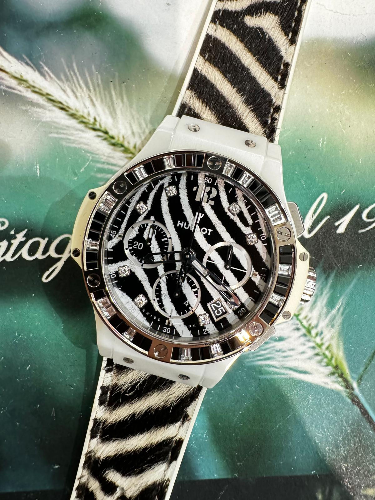 🌈🌈Hublot Big Bang Zebra 341.HW.7517.VR.1975🦓原裝班馬紋面 原裝寶石圈🦓847C(廣華街店)