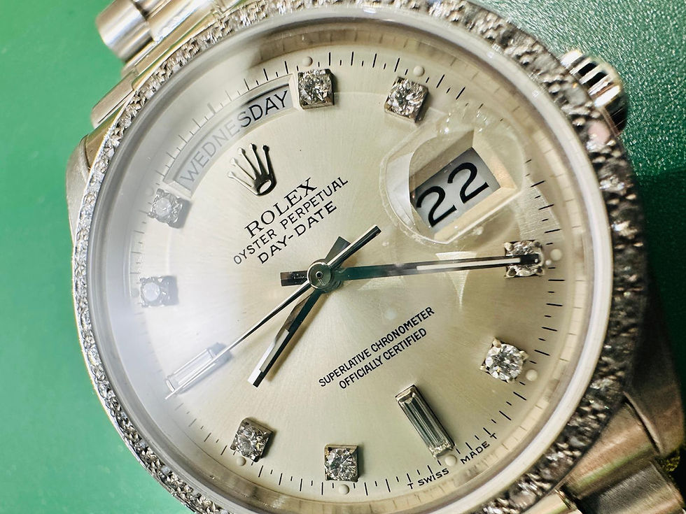 Thumbnail: 🌈🌈Vintage Rolex DayDate 18046🩶原裝Rolex銀面鑽石字69長方石💎VU3036（廣華街店）