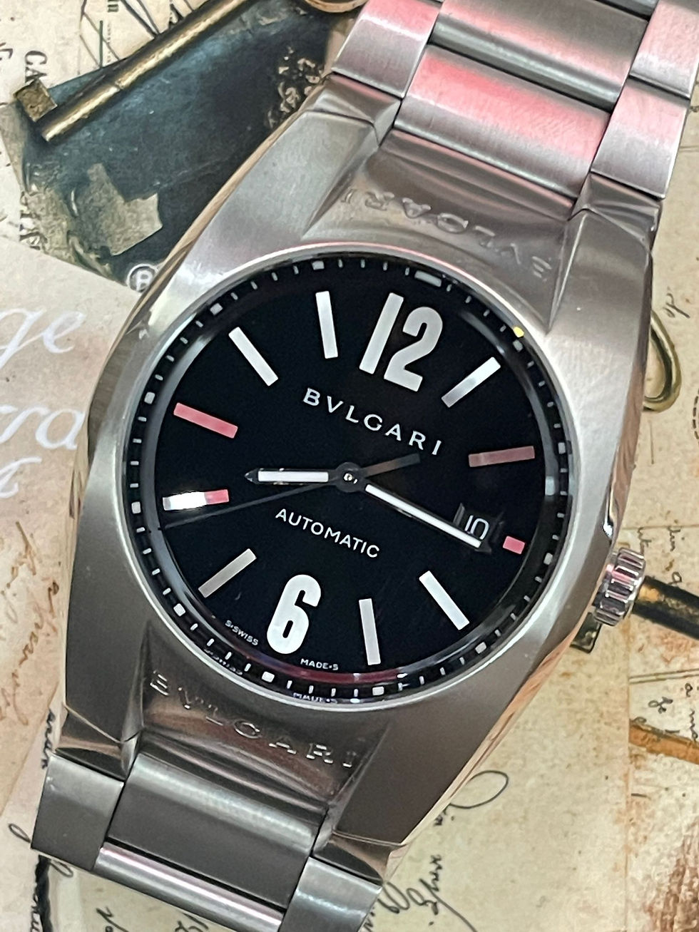 🌈🌈新返貨啦🌈🌈Bvlgari EG 40 S🖤🖤淨錶 40mm 平玩大mm寶格麗 自動機芯🤎🤎VU98 (旺角店)