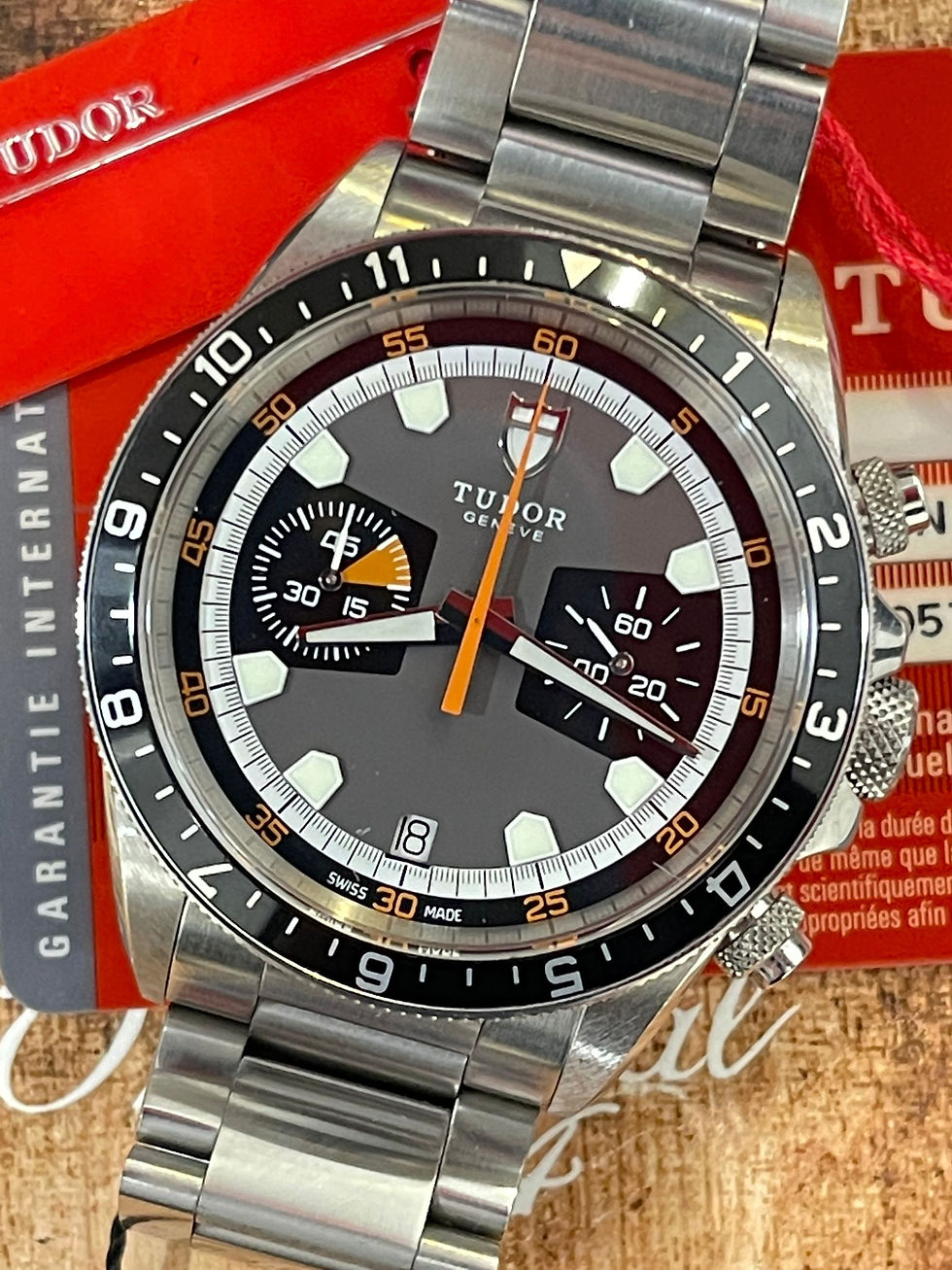 🌈🌈TUDOR Geneve 70330N 灰面貓🤎🤎原裝黑圈灰面 🎁 Full Set🎁🖤42mm 狀態一流👍🏻👍🏻VU708(旺角店)