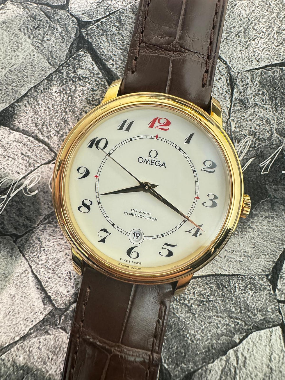 🌈🌈Omega DeVille 50th Anniversary 424.53.40.20.04.005❤️原裝白面操兵字❤️VU1863(廣華街店)