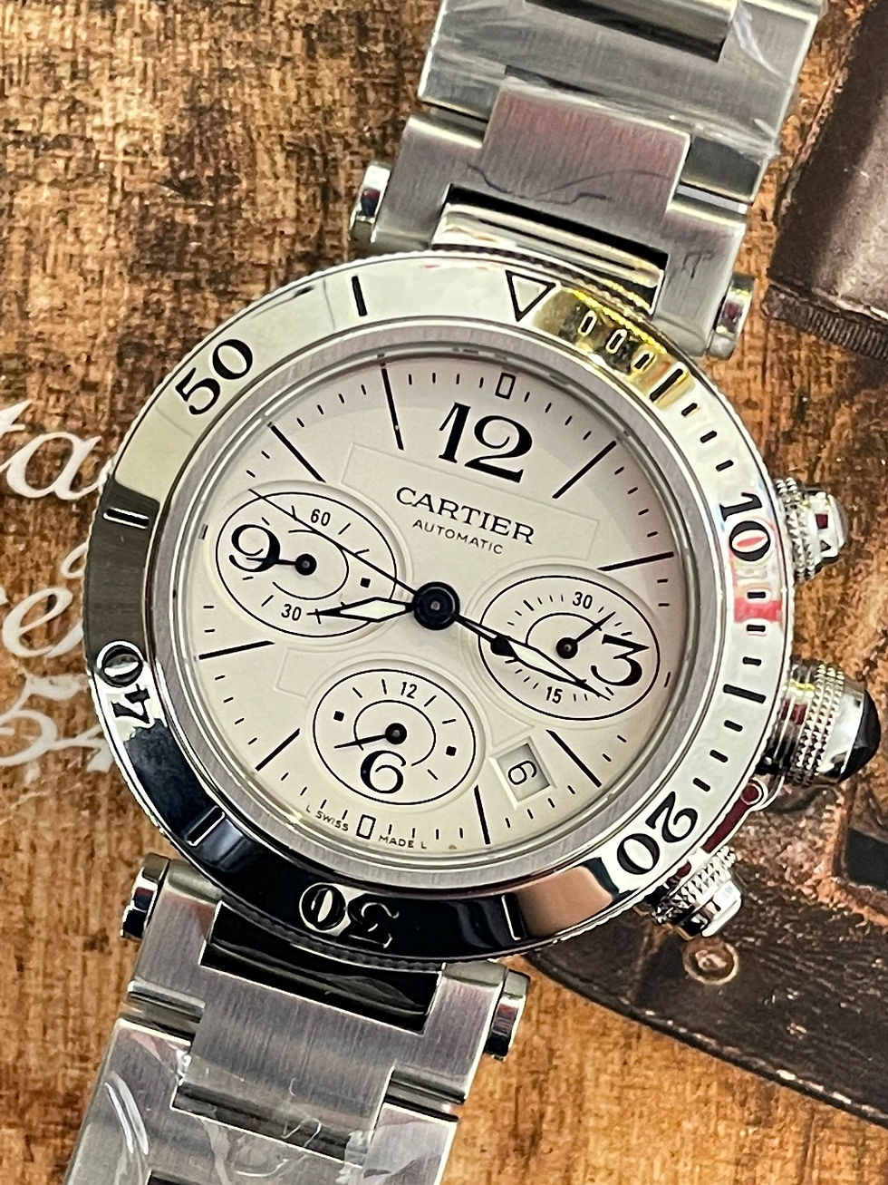 🌈🌈Cartier Pasha Seatimer系列 W31089M7❤️全鋼📆自動計時機芯🎉KCB392 (旺角店)
