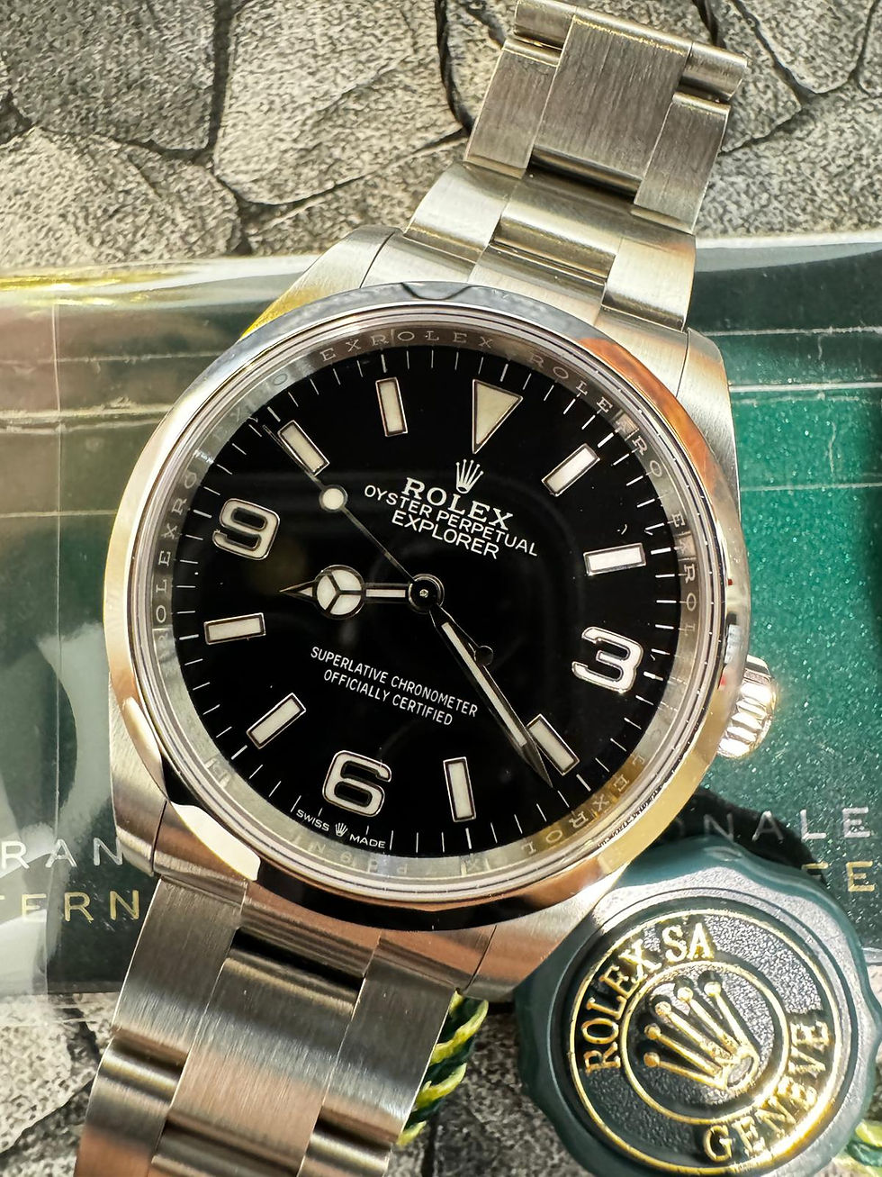 🌈🌈Rolex Explorer 1 124270🖤🖤新款36mm 369黑面 有出世卡&綠牌仔🖤🖤VU1724(廣華街店)