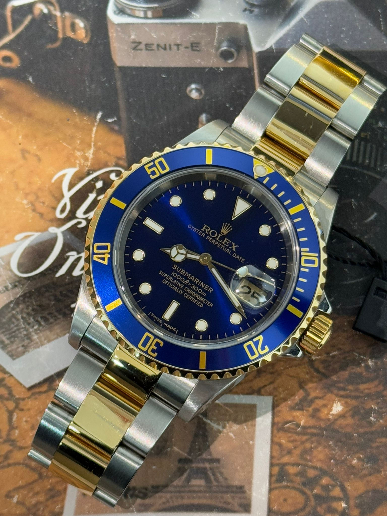 🌈🌈Vintage Rolex Submariner 16613💙原裝SM藍變紫圈&面 淨錶💙995C(廣華街店)